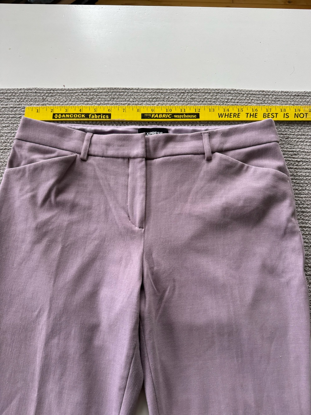 Express Lilac Light Purple Mid Rise Skinny Dress Pant Business Casual Size 12 - Picture 7 of 10